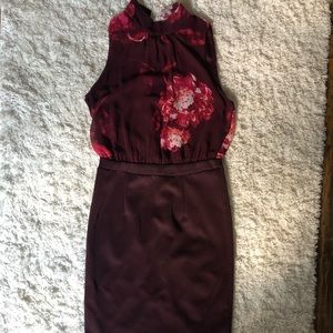Maroon fall dress